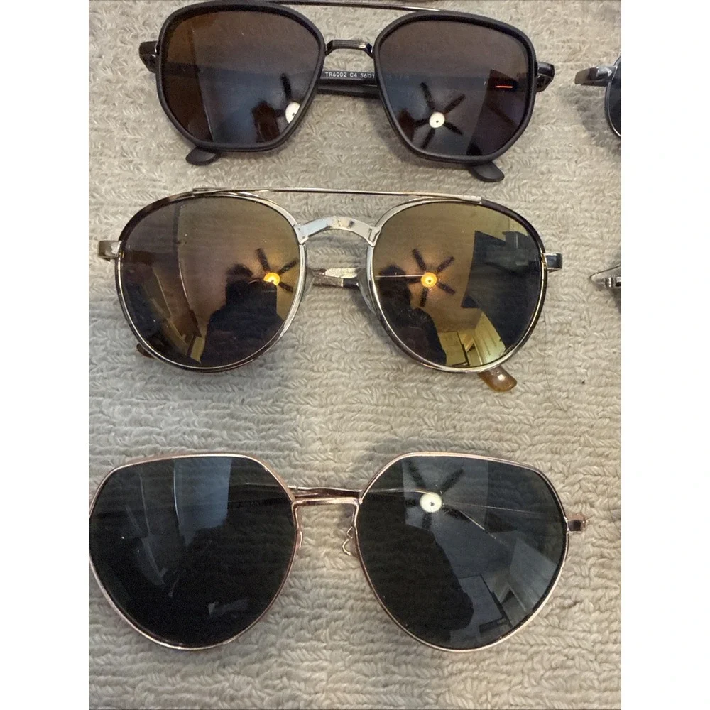 Lot of 16 Mens Sunglasses: Wrap Style, Aviators, Retro, Square, Oval and more
